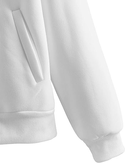 Women's Long Sleeve Zip Up Pockets Drawstring Jacket Hoodie Sweatshirt Top