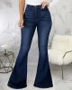 Women's Ripped High Waist Flare Classic Flare Jeans