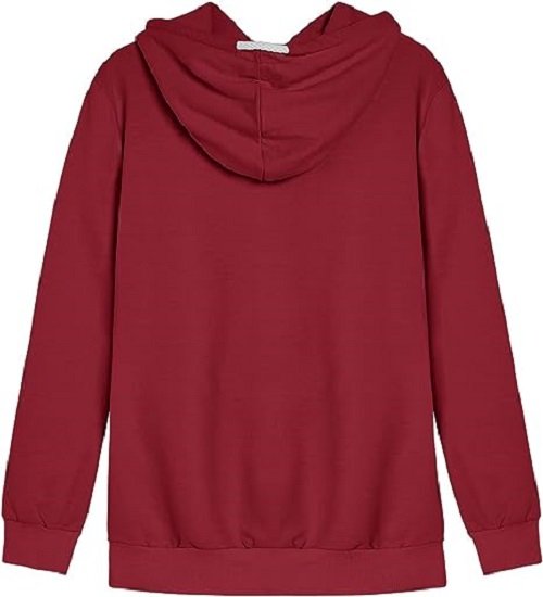 Women's Cowl Neck Hoodie Thermal Hooded Sweatshirts Loose Fit Fall Tops with Pockets